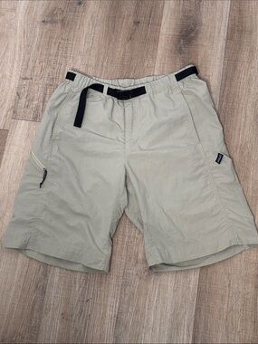 Vintage Patagonia Men's Gi II Nylon Hiking Shorts Khaki Tan Belted Gorpcore S